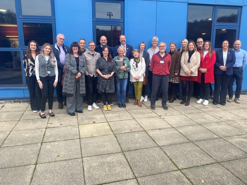 board memebers for pride in place rawtenstall outside futures park following regeneration plan submission